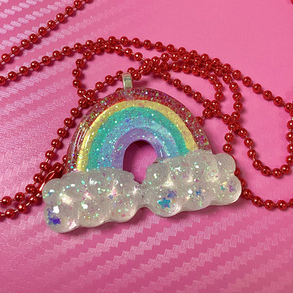 Rainbow Sparkle Necklace (Decora Kei)