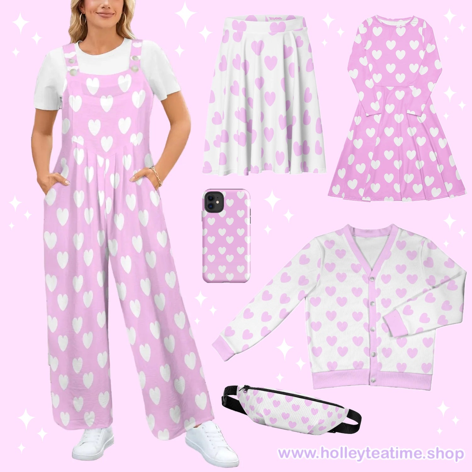 Lovecore kawaii fashion hearts pastel colors
