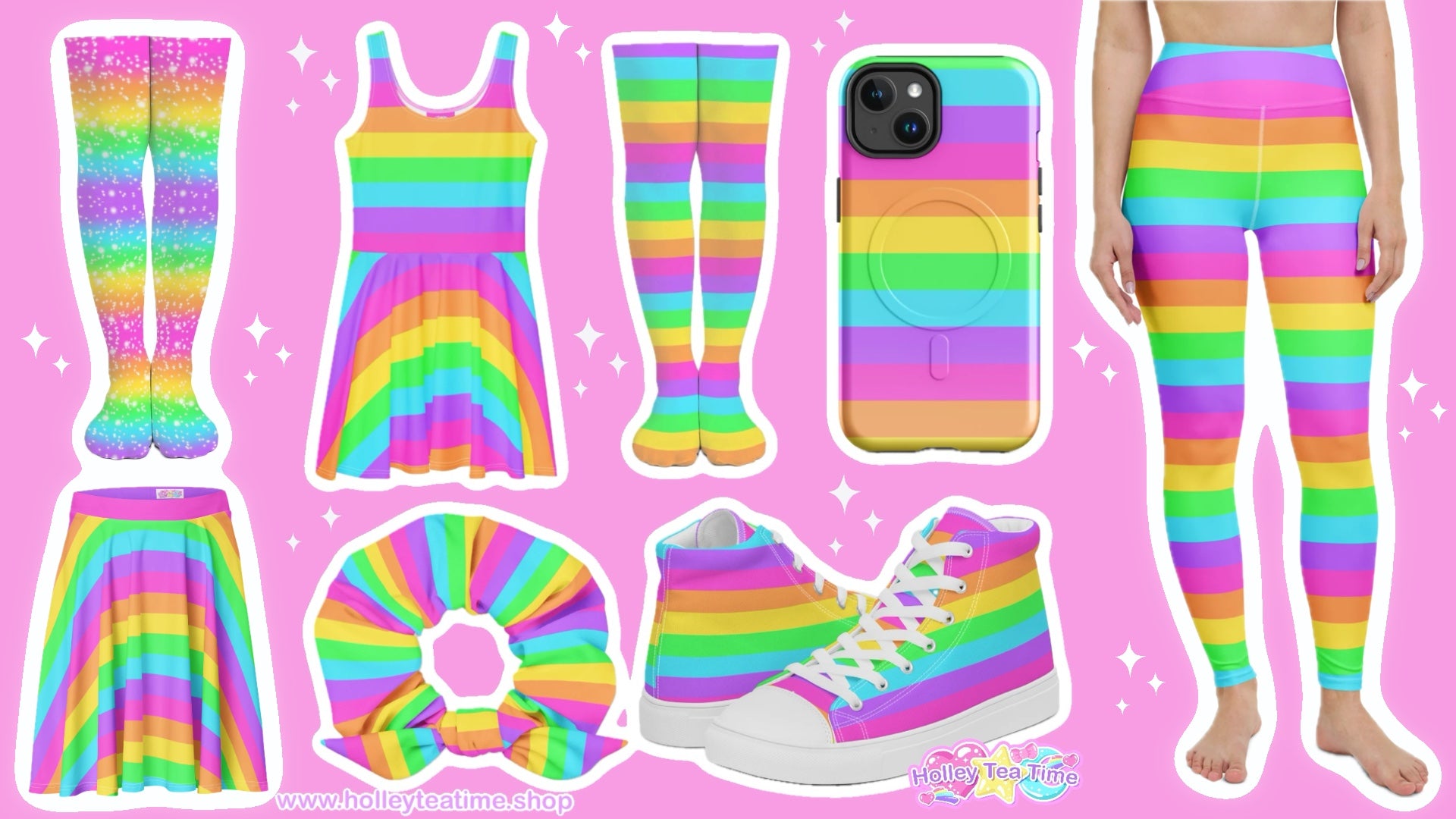 Kawaii Decora Fashion Harajuku Rainbow Colors