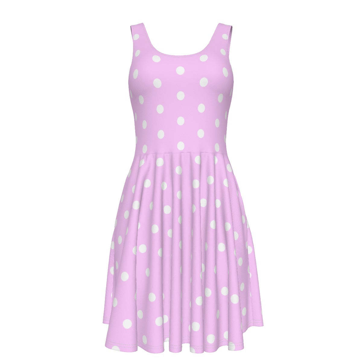 Kawaii fashion Cute Polka Dots Skater Dress With Pockets (Fairy Kei Pastel Pink) Yumekawaii yume kawaii Jfashion Harajuku style Japanese street fashion retro rockabella My Melody Barbie Pretty in pink Spring Summer 