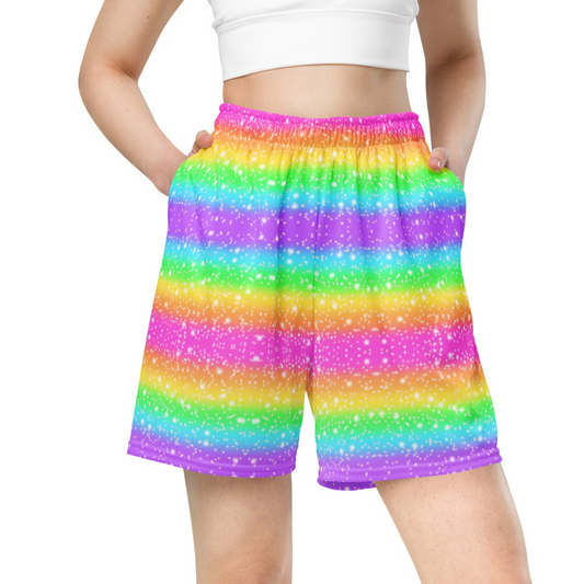 Rainbow Wonderland Unisex Athletic Sports Mesh Shorts