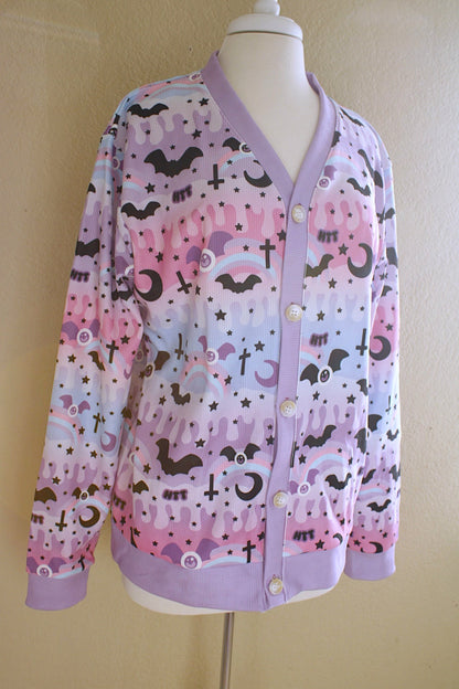 Dripping Sky Women's Ribbed Button Up Cardigan