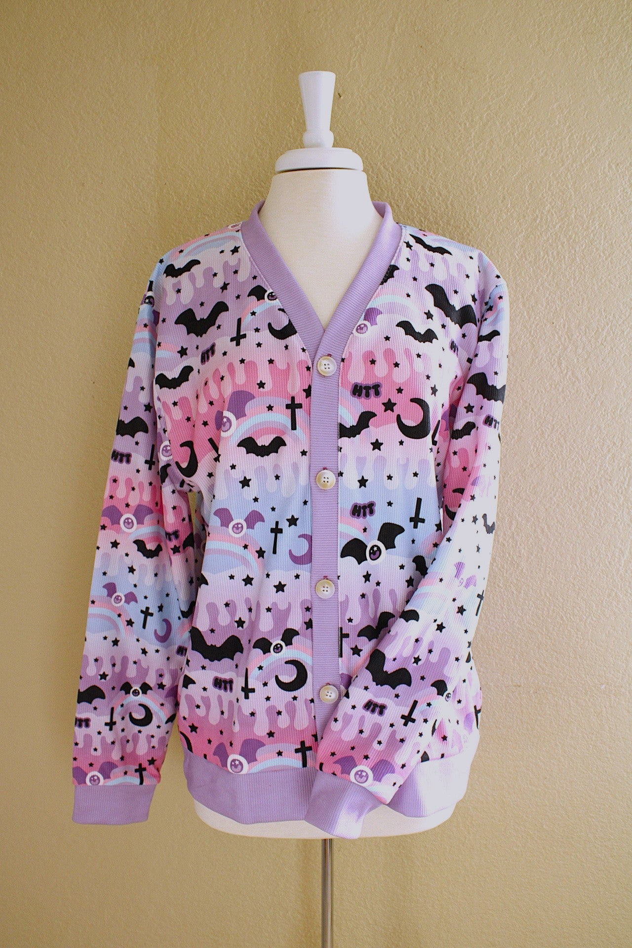 Dripping Sky Women's Ribbed Button Up Cardigan