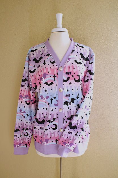 Dripping Sky Women's Ribbed Button Up Cardigan