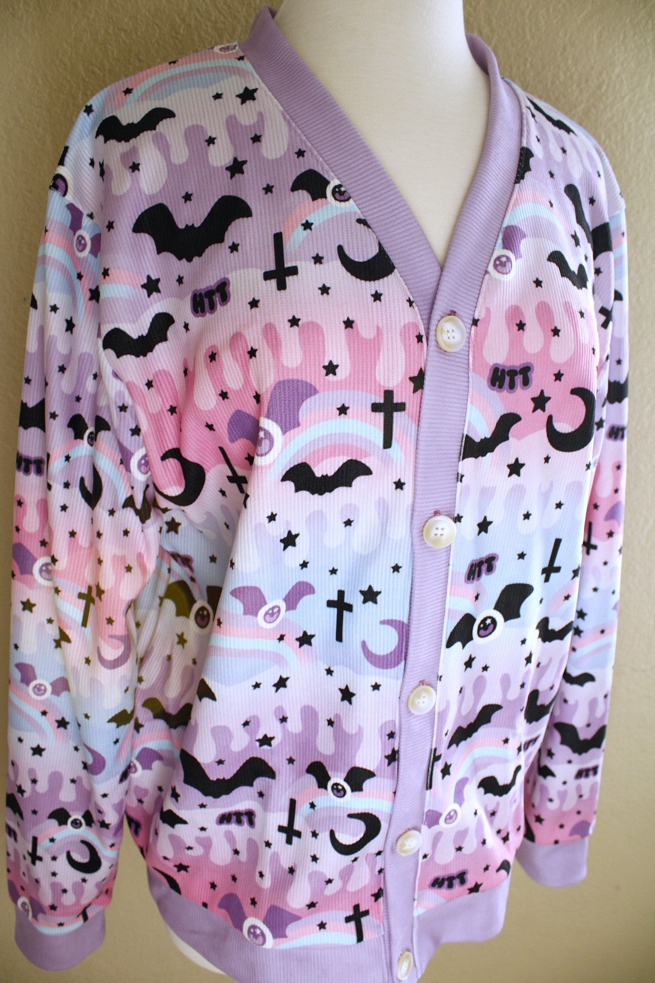 Dripping Sky Women's Ribbed Button Up Cardigan