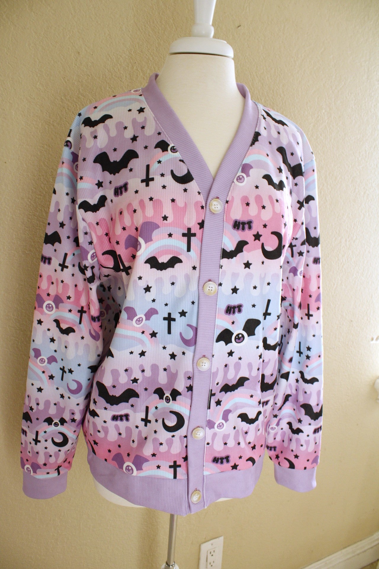 Dripping Sky Women's Ribbed Button Up Cardigan