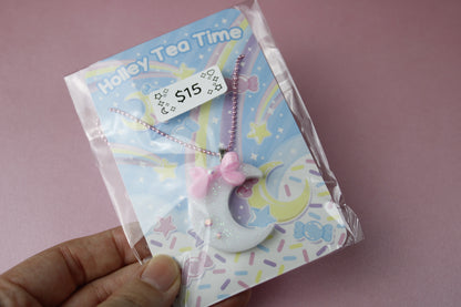 Magical Moon Necklace (White & Pink Cutie)