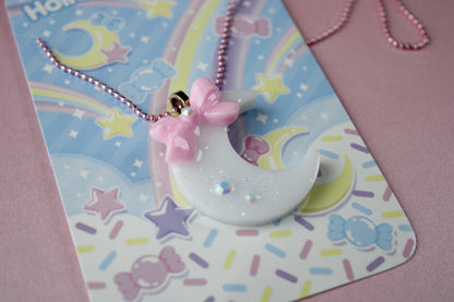 Magical Moon Necklace (White & Pink Cutie)