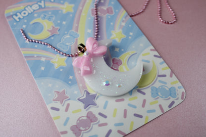 Magical Moon Necklace (White & Pink Cutie)