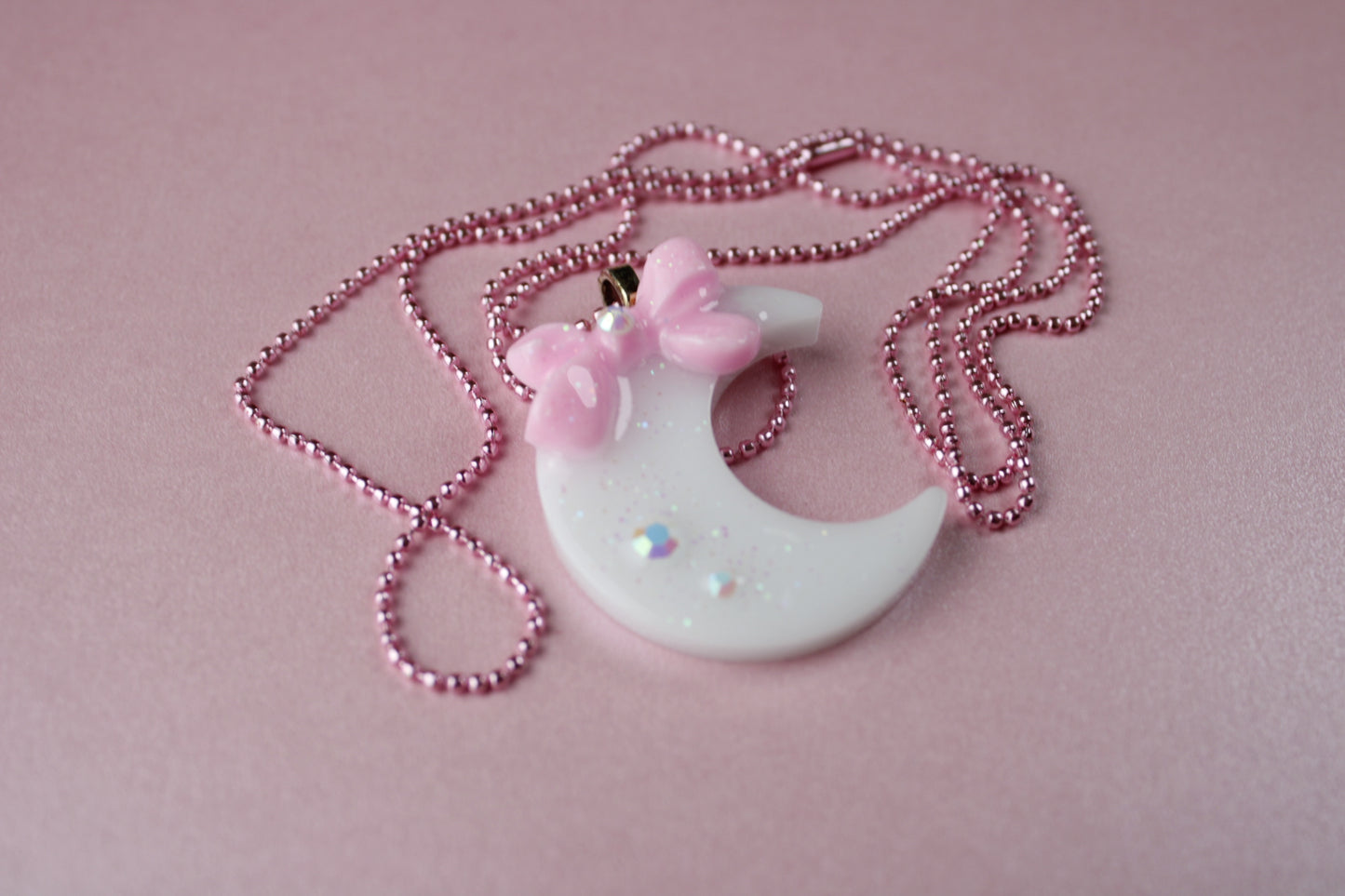 Magical Moon Necklace (White & Pink Cutie)