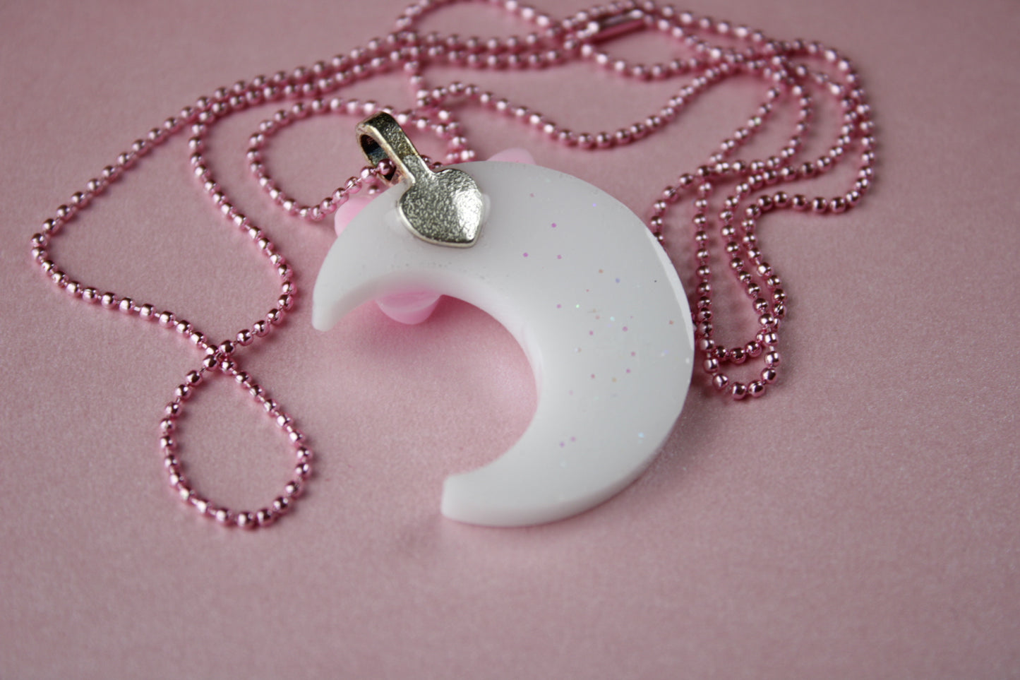 Magical Moon Necklace (White & Pink Cutie)