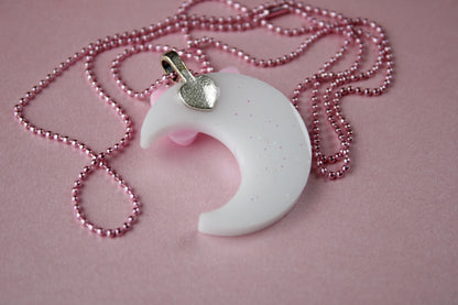 Magical Moon Necklace (White & Pink Cutie)
