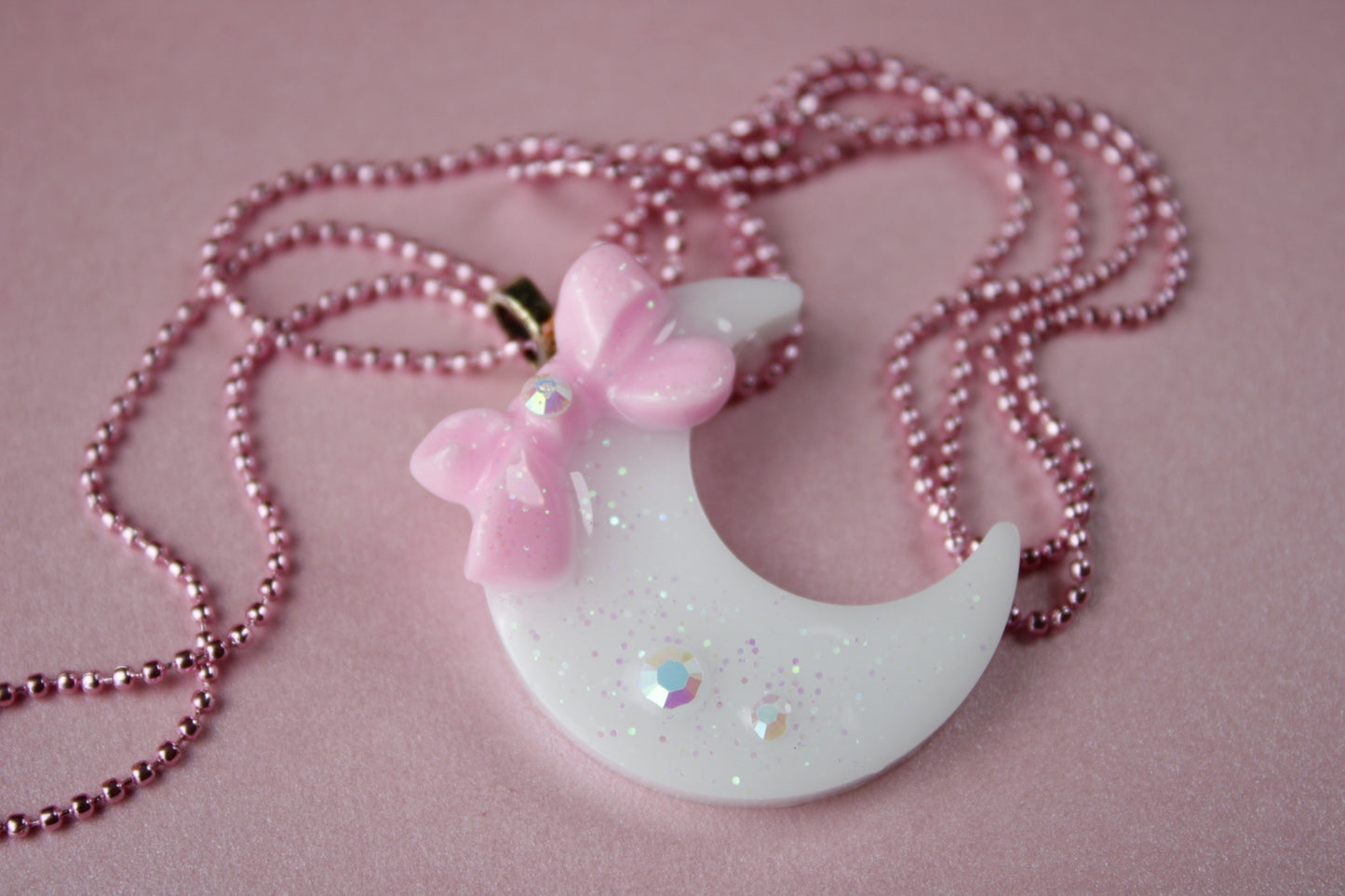 Magical Moon Necklace (White & Pink Cutie)