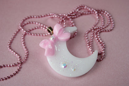 Magical Moon Necklace (White & Pink Cutie)