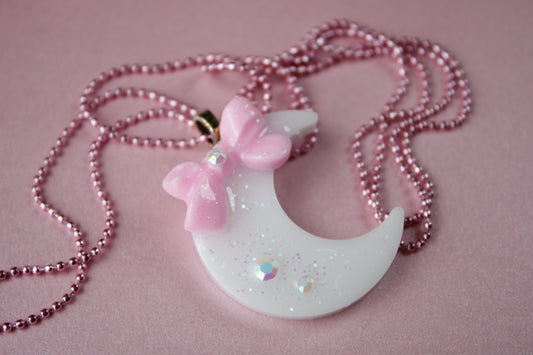 Magical Moon Necklace (White & Pink Cutie)