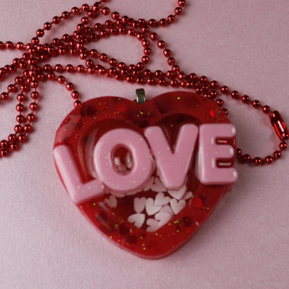 🩷 Lovecore Heart Shaker Necklace (LOVE ) 🩷