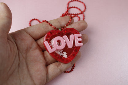 🩷 Lovecore Heart Shaker Necklace (LOVE ) 🩷