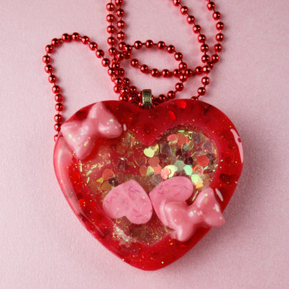 🩷 Lovecore Heart Shaker Necklace (Sweet Cutie) 🩷