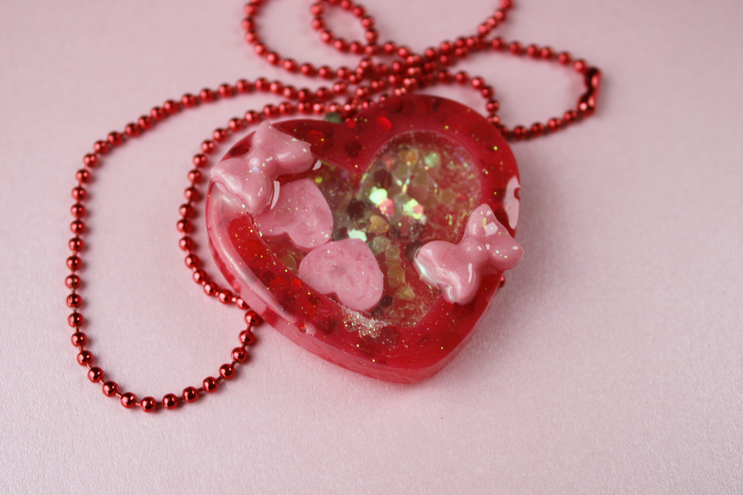 🩷 Lovecore Heart Shaker Necklace (Sweet Cutie) 🩷