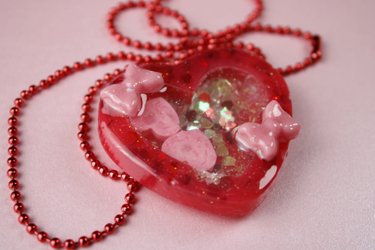 🩷 Lovecore Heart Shaker Necklace (Sweet Cutie) 🩷