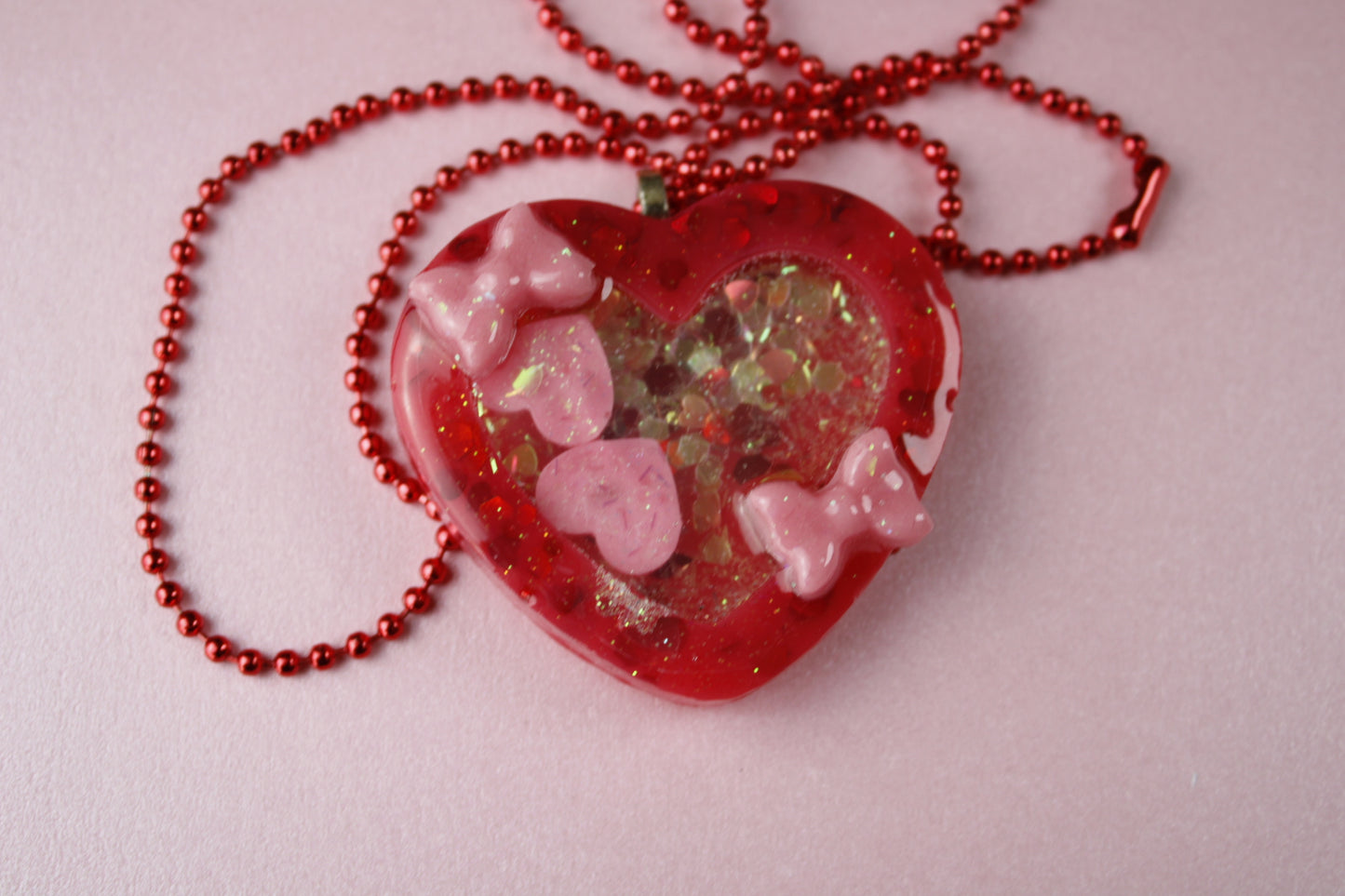 🩷 Lovecore Heart Shaker Necklace (Sweet Cutie) 🩷