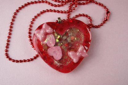 🩷 Lovecore Heart Shaker Necklace (Sweet Cutie) 🩷