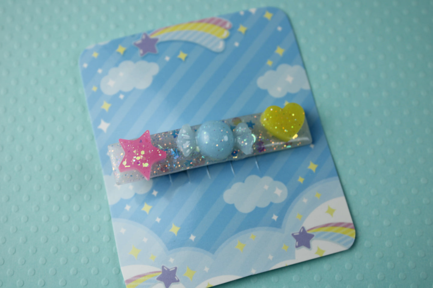 Cute & Sparkly Hair Clip (Star, Candy, Heart)