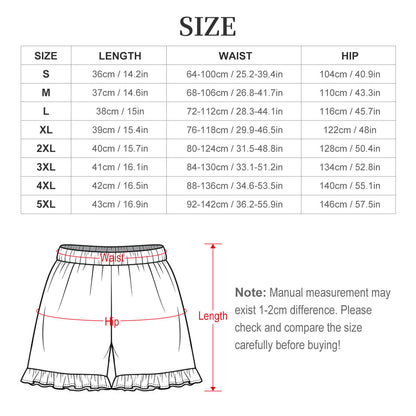 Strawberry Cutie Women's Top & Bottom Pajama Loungewear Set Short Sleeve Button Top Frilly Ruffled Shorts With Pockets (Fruity Berry Mint)