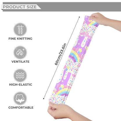 Rainbow Sweets Over Knee Stocking Socks (Purple)