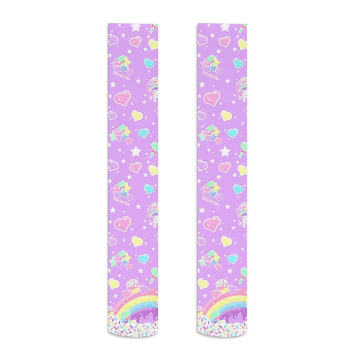Rainbow Sweets Over Knee Stocking Socks (Purple)