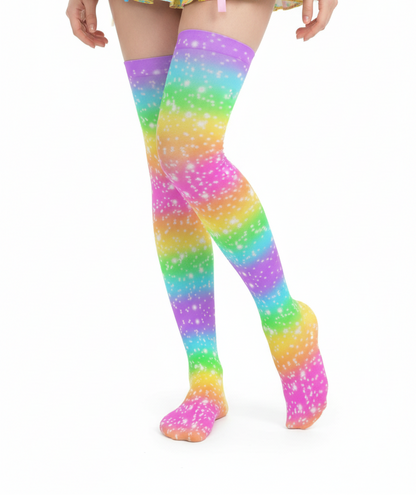 kawaii fashion decora kei over knee stocking socks pop kei pantyhose jfashion harajuku style
