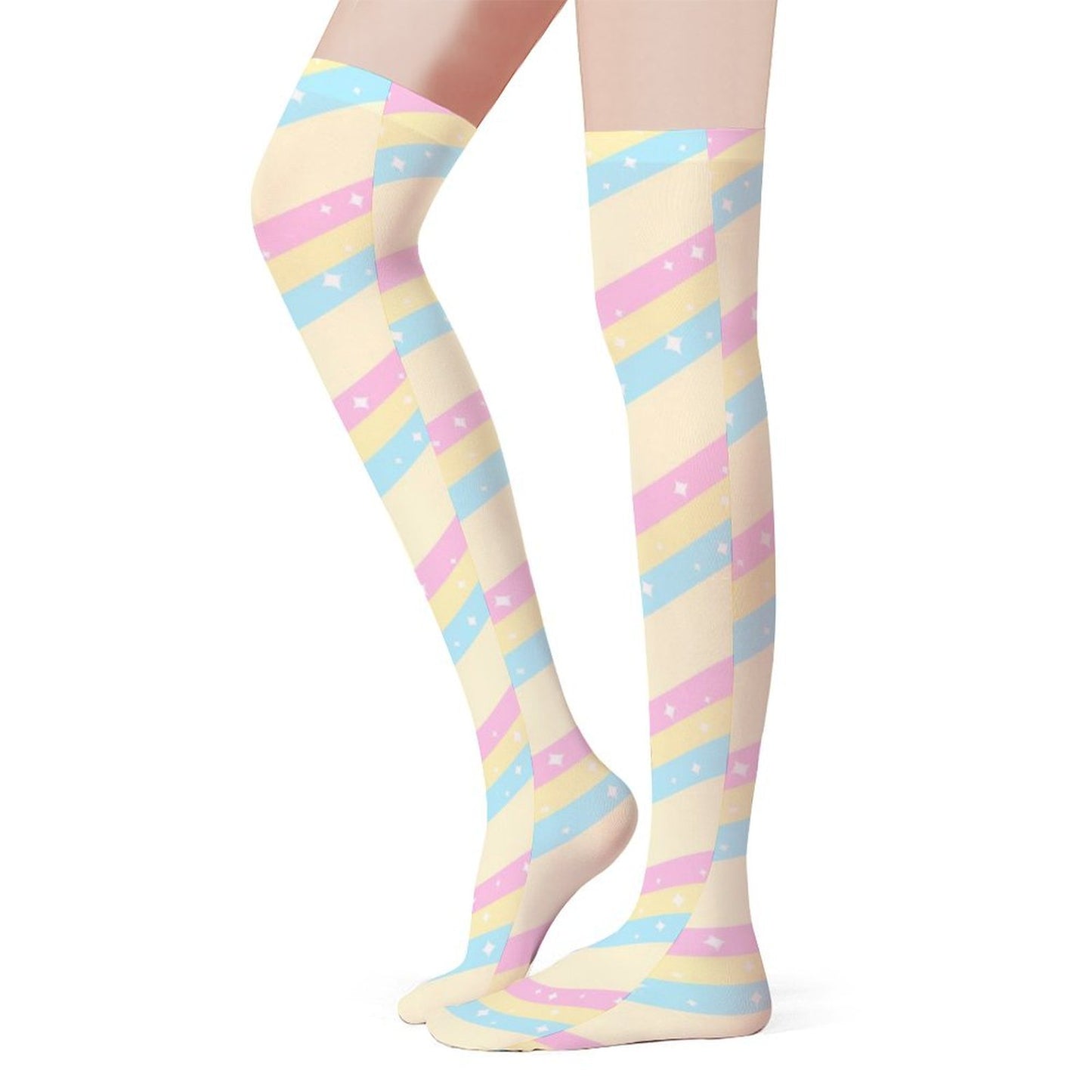 Teatime Fantasy Over Knee Stocking Socks (Yellow)