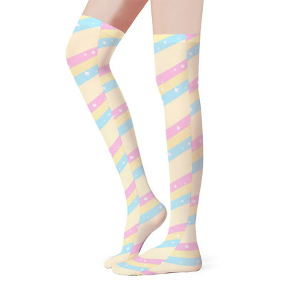 Teatime Fantasy Over Knee Stocking Socks (Yellow)