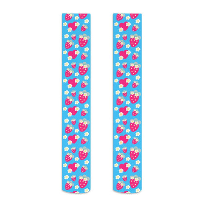 Strawberry Cutie Over Knee Stocking Socks (Soda Pop Fruity Berry Blue)