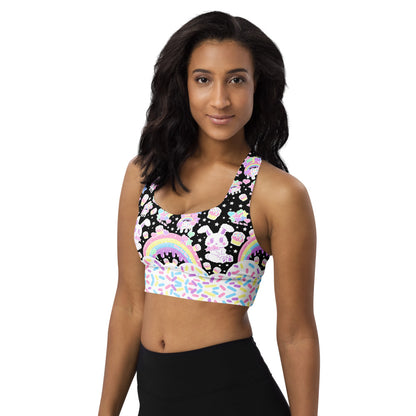 kawaii sports bra pop kei harajuku jfashion decora kei rainbow bunny sweets candy cupcake active wear