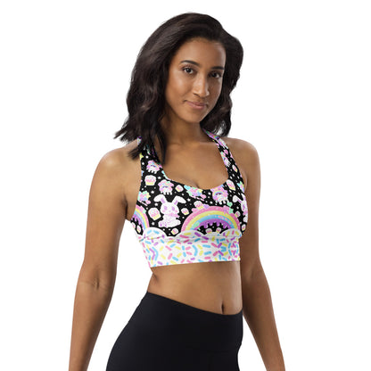 kawaii sports bra pop kei harajuku jfashion decora kei rainbow bunny sweets candy cupcake active wear