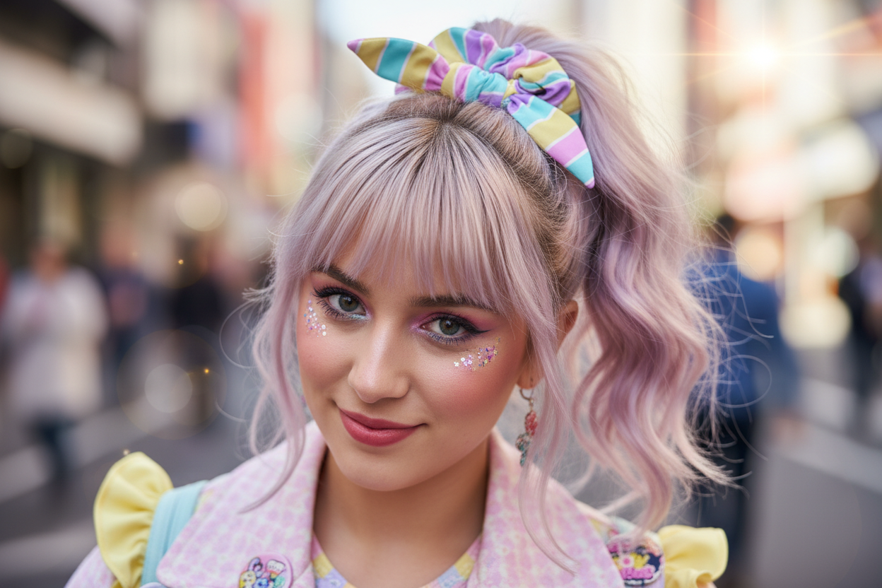 Pastel Stripes Scrunchie