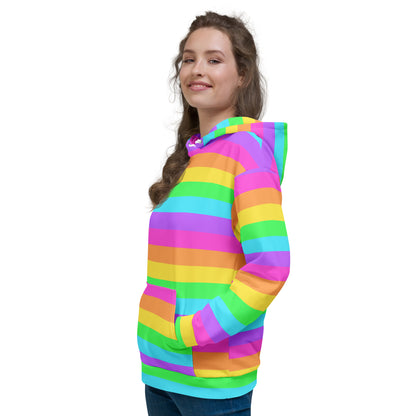 Kawaii rainbow decora kei hoodie