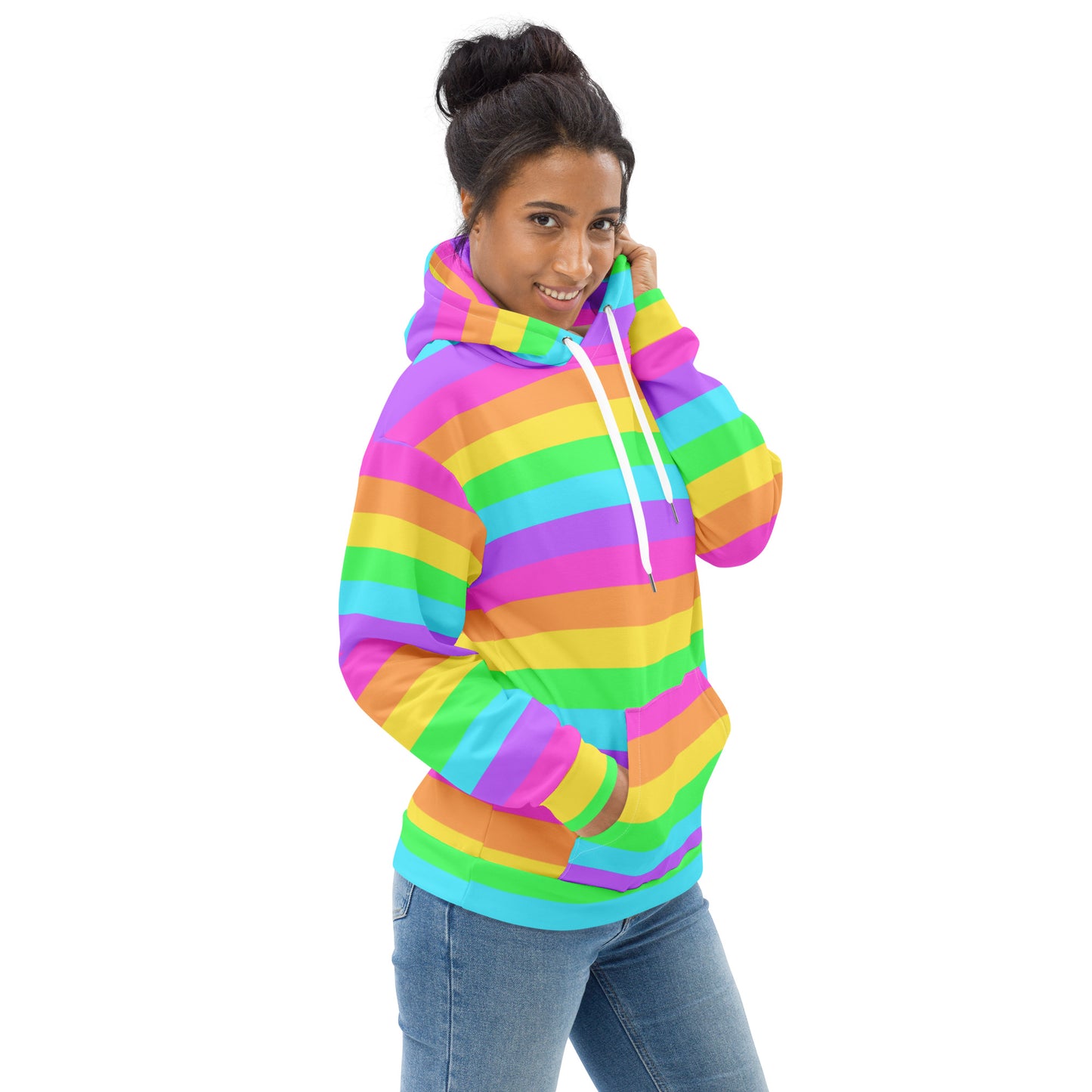 Kawaii rainbow decora kei hoodie