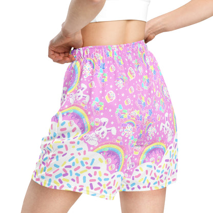 Kawaii mesh shorts activewear sportswear cutecore harajuku fashion jfashion rainbow sweets candy sprinkles  bunny cute 