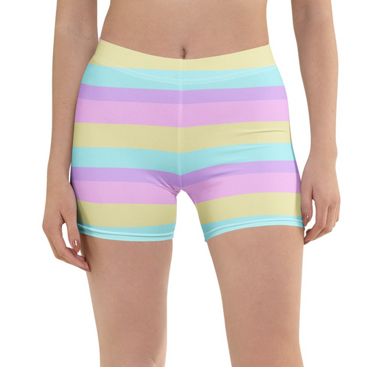 Pastel Stripes Shorts (Color Block)