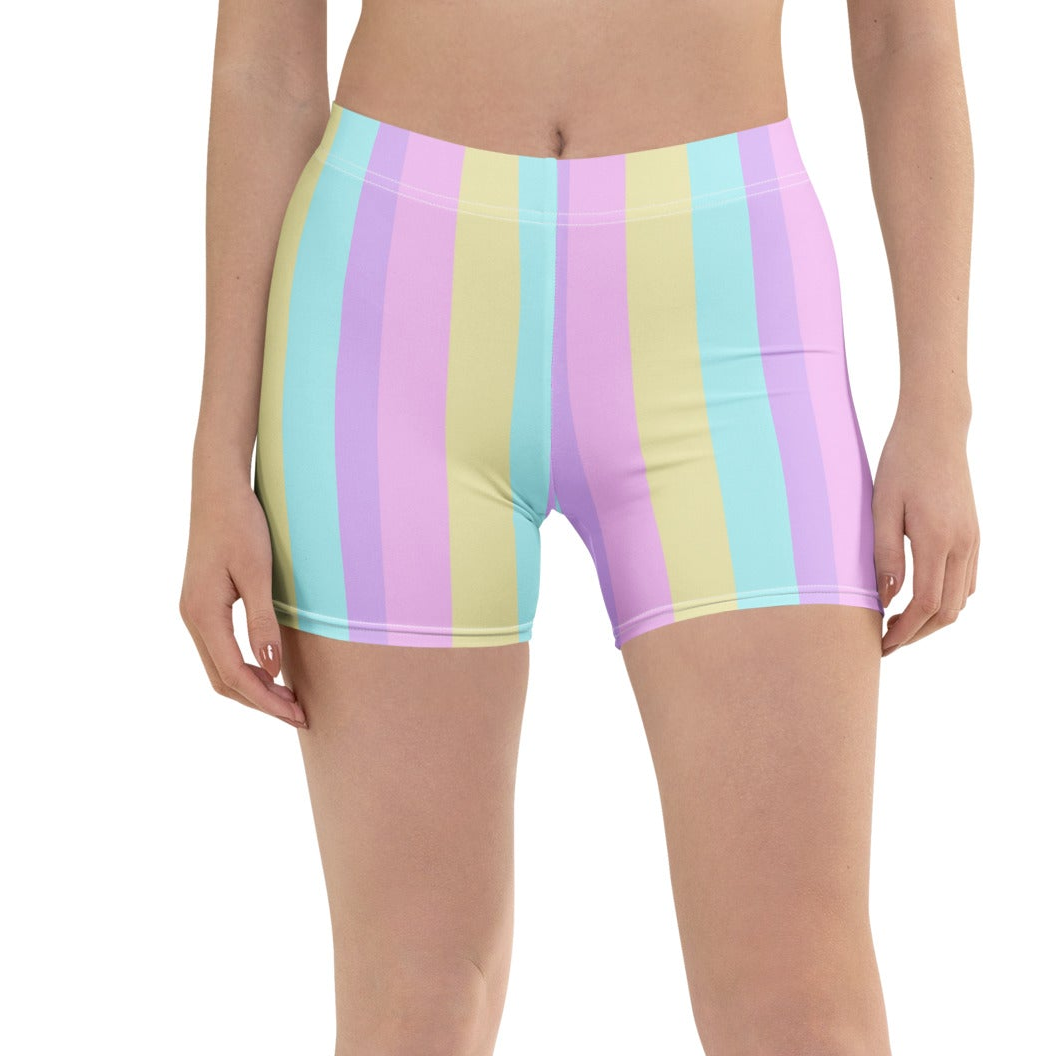 Pastel Stripes Shorts (Color Block)