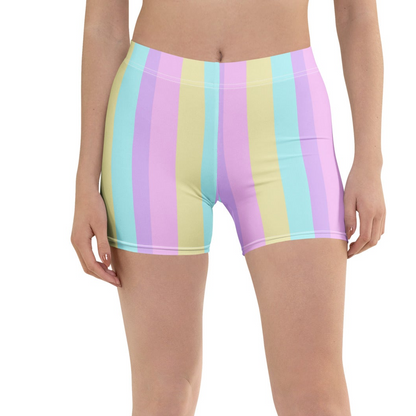 Pastel Stripes Shorts (Color Block)
