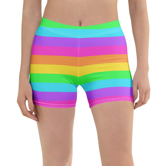 Rainbow Wonderland Shorts (Color Block Stripes)