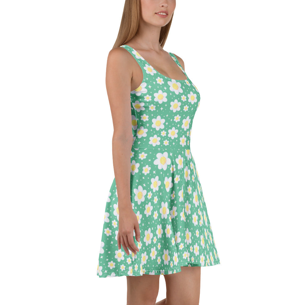 Daisy Dreams Skater Dress (Lucky Clover Shamrock Green) Holley Tea Time Daisy Dreams Skater Dress (Lucky Clover Shamrock Green) Holley Tea Time