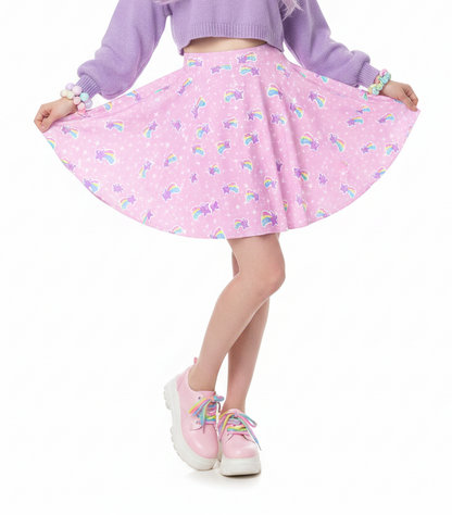 Bubblegum Bunny Shooting Stars Skater Skirt