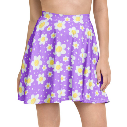 Daisy Dreams Skater Skirt (Lavender Purple)