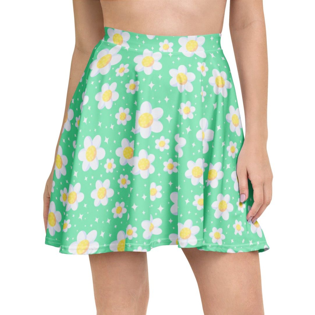 Daisy Dreams Skater Skirt (Mint Green)