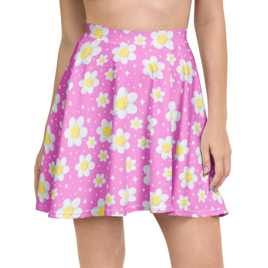 Daisy Dreams Skater Skirt (Bubblegum Pink)