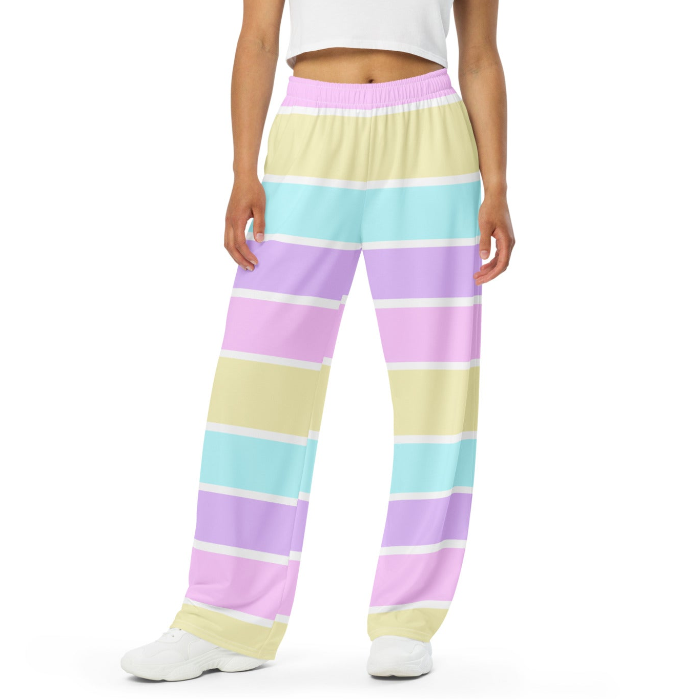 cutecore kawaii fashion fairy kei yume kawaii pastel stripes sweatpants